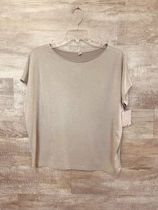 (M) Boutique Grey Short Sleeve Top Womens