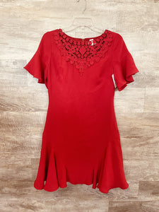 (2) Shoshanna Red Floral Dress Womenss