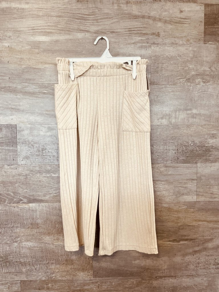 (10) Zara Tan Ribbed Pant Girls