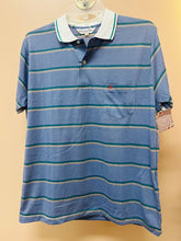 Load image into Gallery viewer, (L) Christian Dior Blue Striped Polo Men&#39;s