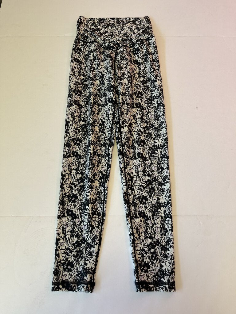 (S) Aerie Grey Floral Leggings Womens